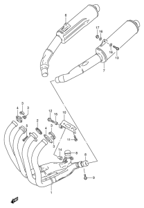 GSX-R1100 Muffler comp