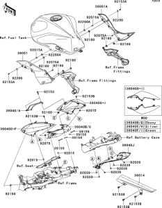 ZR750 Side covers / chain cover(m7f)