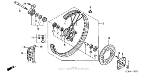 XR250R Переднее колесо