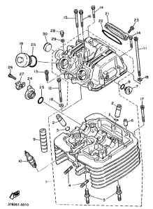 XT600EA Головка цилиндров