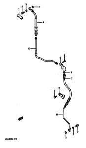 DR600 Передние тормозные трубки