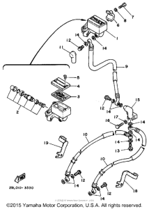 RZ350L Главный тормозной цилиндр