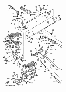 XVS400 スタンド & フートレスト 1
