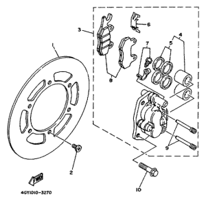 TT250R Передний суппорт