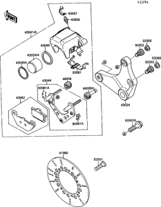 VN1500 Задний тормоз