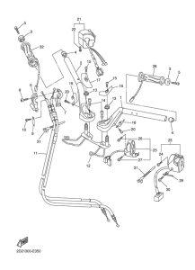 FJR1300AS Steering handle & cable