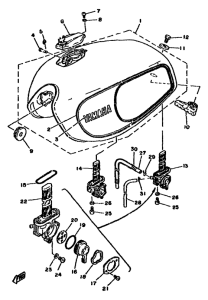 XS750 Топливный бак
