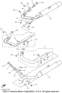 XVZ13LTN Выхлопная система