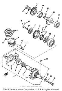 XT200K Коленвал,поршни