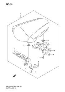 GSX-R1000 Seat tail box