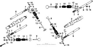 GL1100I Распределительный вал и клапана