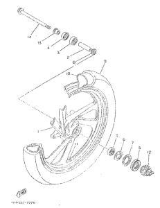 TZR50 Переднее колесо