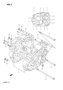 DR650 Картер двигателя