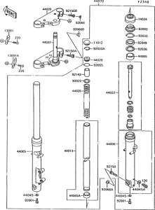 VN1500 Передняя вилка