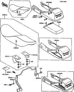 ZX550 Seat(1 / 2)(zx550-a1 / a2)