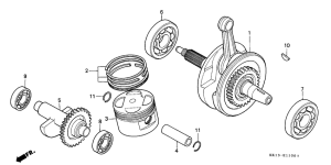 XR250R Crankshaft / piston