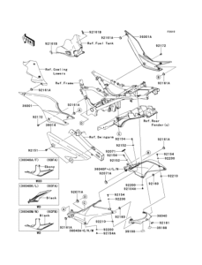 EX250 Боковые обтекатели