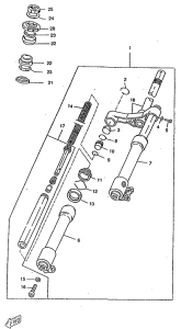 CW50RS Передняя вилка