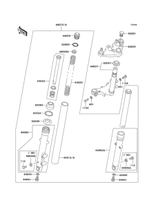 KH125 Вилка передней оси