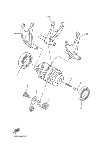 WR450F Shift cam & fork