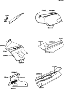 EX250 Decals(ebony)(ex250-f3)