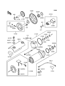 ZR750 Starter motor / starter clutch