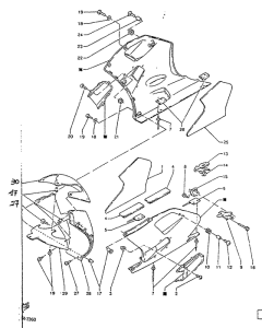 TZR125R Обтекатель 2