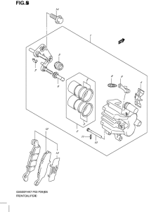 GS500 Передний суппорт