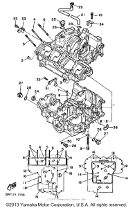 FZ700TC Картер двигателя