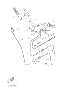 EW50 Steering handle & cable