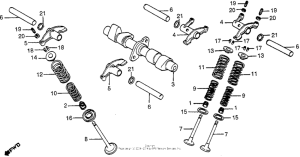CM400 Распределительный вал и клапана