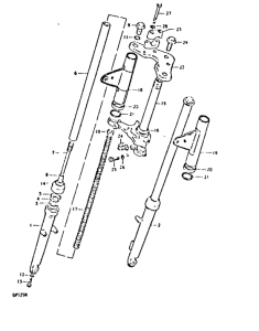 GP125 Вилка передней оси