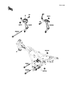 EX250 Рама ,крепежные детали