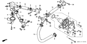 RVF750 Water pump / water pipe