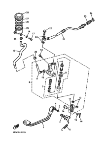 XJ900S Задний тормозной цилиндр