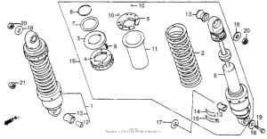 CB650SC Rear shock absorber 83-84