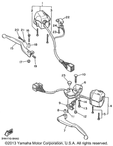 FZR600RL Рулевые переключатели