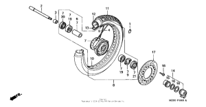 VT600CD2 Переднее колесо