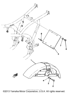 TZ750D Front fender - rear fender