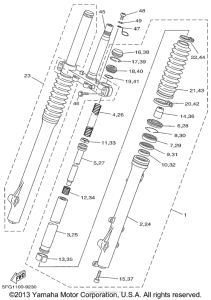 TT225L Передняя вилка