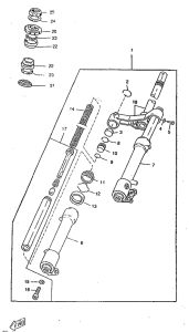 CW50RSP Передняя вилка