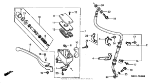 VT750C Передний главный тормозной цилиндр