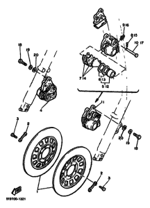 XJ550 Передний суппорт