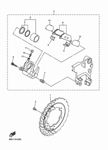 XVS950C Задний суппорт