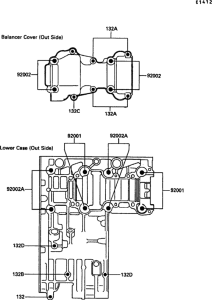 KR250 Болты крепления картера