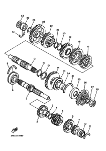 FZR600 FZR600A Трансмиссия