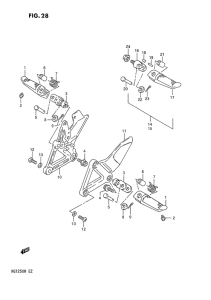 RG125 Подножки