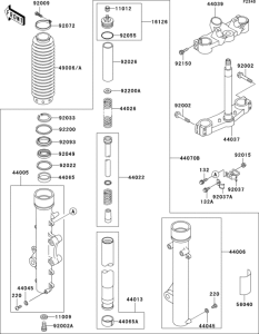 KLE500 Передняя вилка