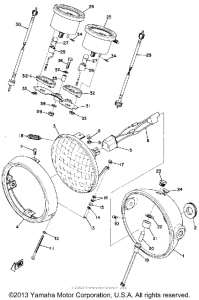 RT1 Head lamp & speedometer-tachometer