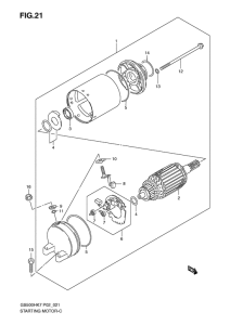 GS500 Стартерный мотор